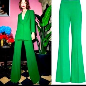 Alice & Olivia High-Waisted Jalisa Trouser in Green - Sz 2